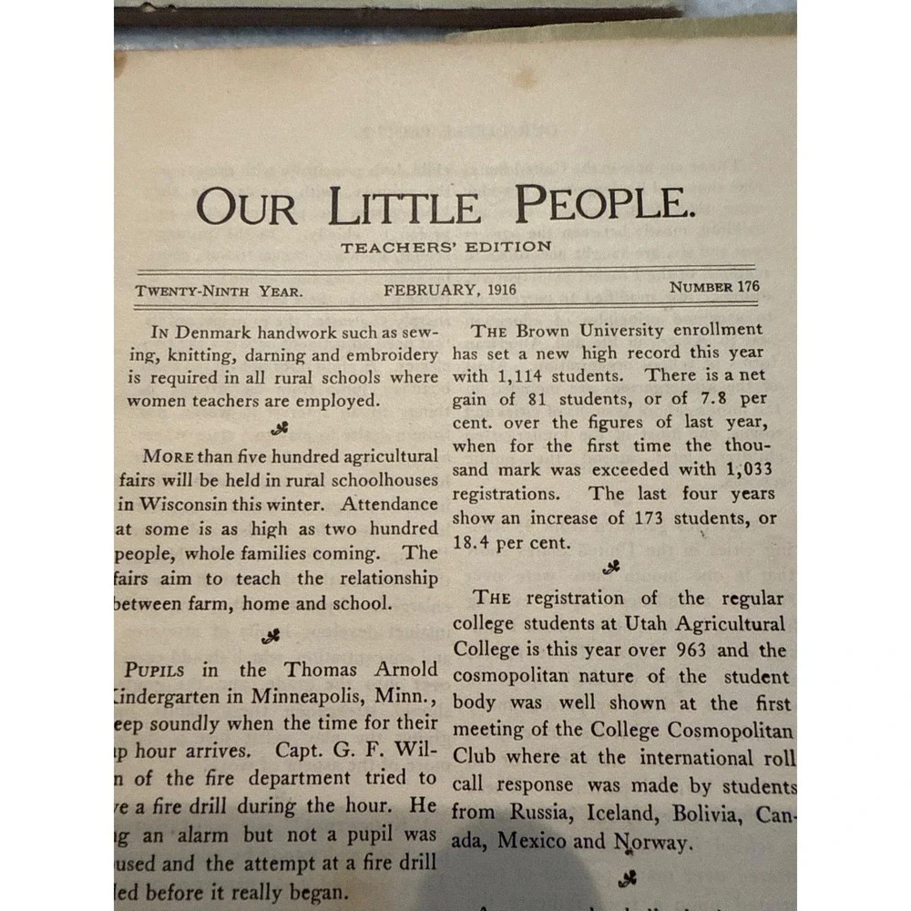 Our Little‎ People Children's Magazines D.H. Knowlton & Co Antique Ephemera Lot